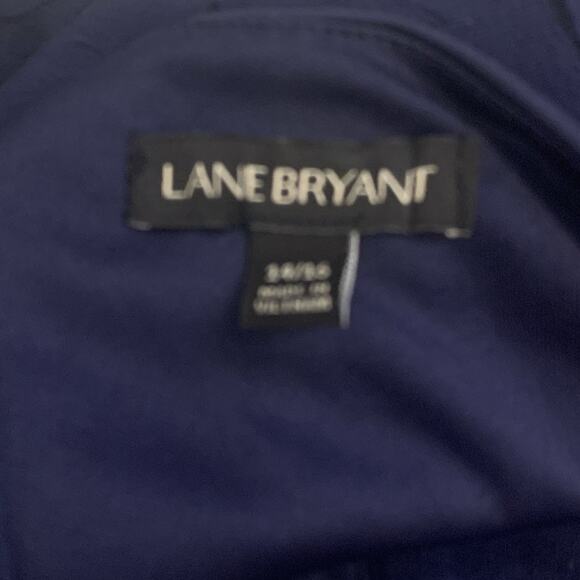 Lane Bryant Long Maxi Gown 14/16 Navy Lace Mother of Bride Deep V Cold Shoulder - Picture 3 of 11